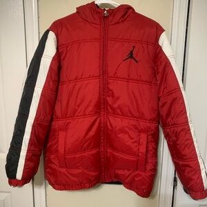 Vintage Boys Red Jordan Puffer Jacket